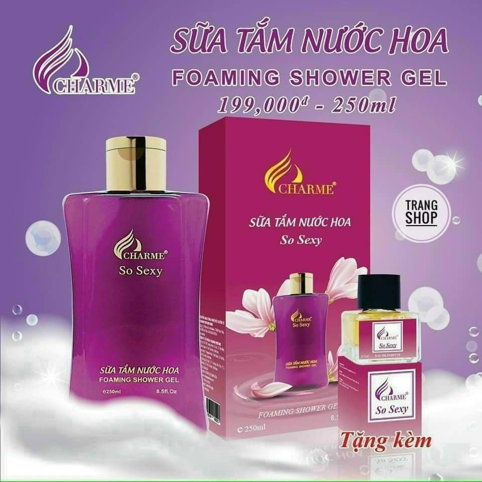 Sữa Tắm Nước Hoa Charme So Sexy 250ml đã thơm lại còn mịn Sữa Tắm Nước Hoa Charme So Sexy 250ml đã thơm lại còn mịn
