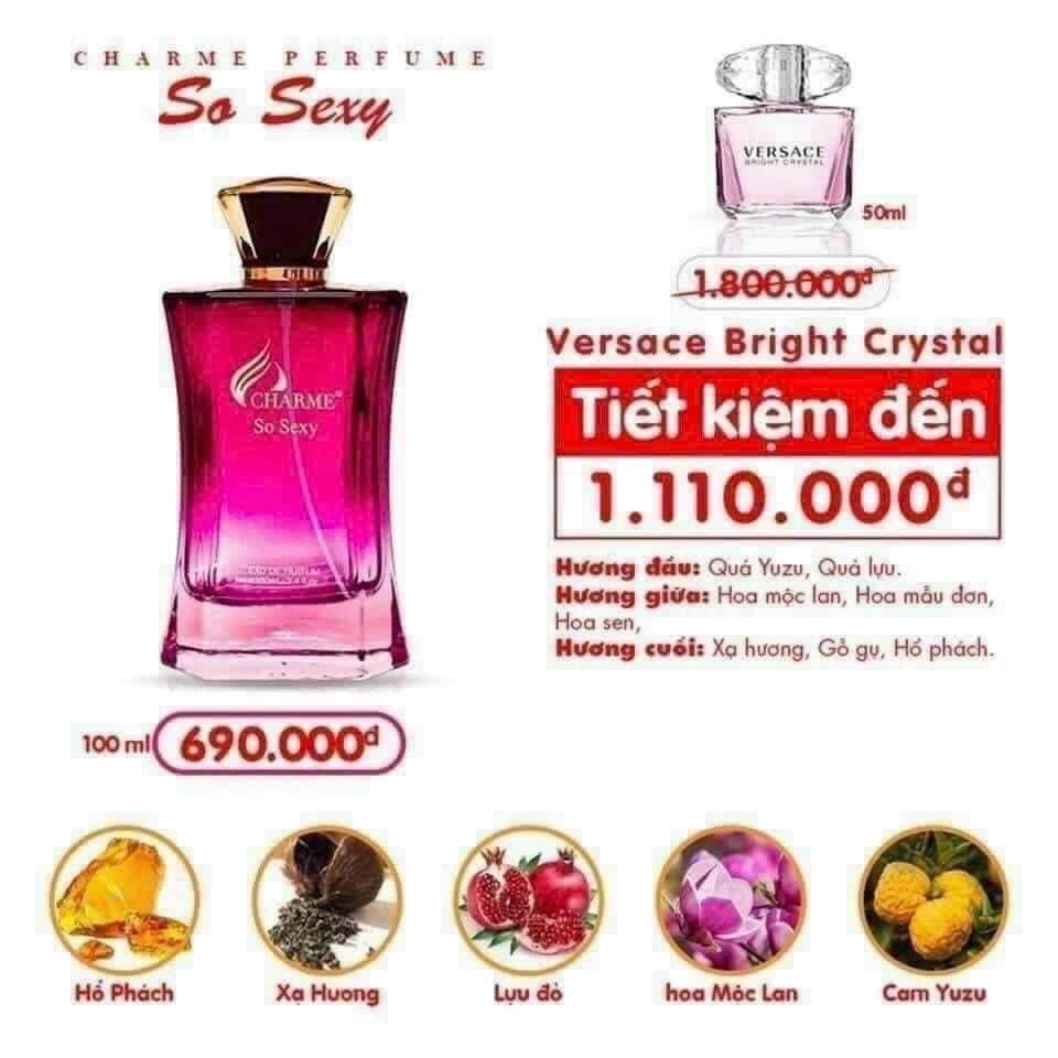Nước Hoa Nữ Charme So Sexy 100ml Nước Hoa Nữ Charme So Sexy 100ml