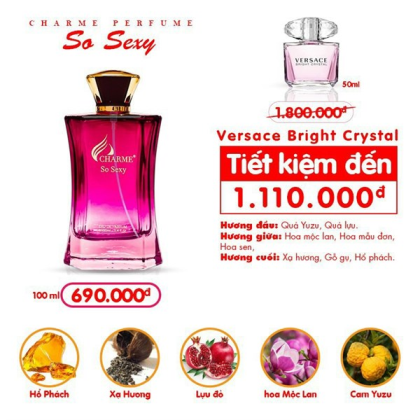 Nước Hoa Nữ Charme So Sexy 100ml Nước Hoa Nữ Charme So Sexy 100ml