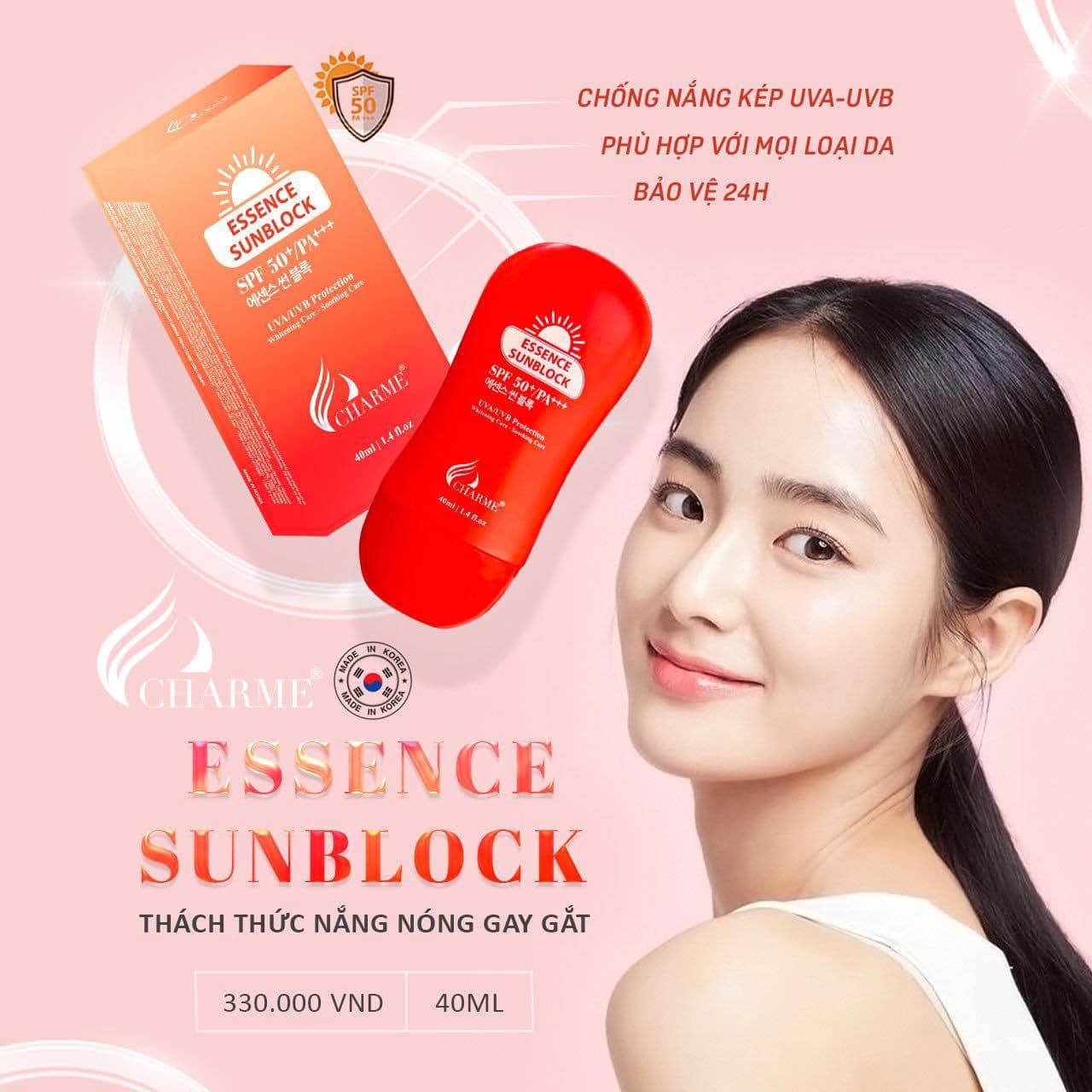 Kem Chống Nắng Hàn Quốc Charme Essence Sunblock 40ml Kem Chống Nắng Hàn Quốc Charme Essence Sunblock 40ml