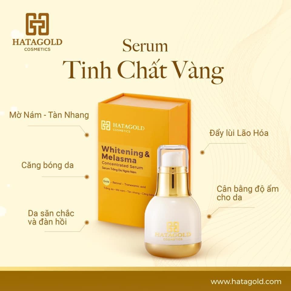 Serum Giảm Nám Tinh Chất Vàng Hatagold Cosmetics giúp bạn sở hữu làn da tươi trẻ và mềm mịn Serum Giảm Nám Tinh Chất Vàng Hatagold Cosmetics giúp bạn sở hữu làn da tươi trẻ và mềm mịn