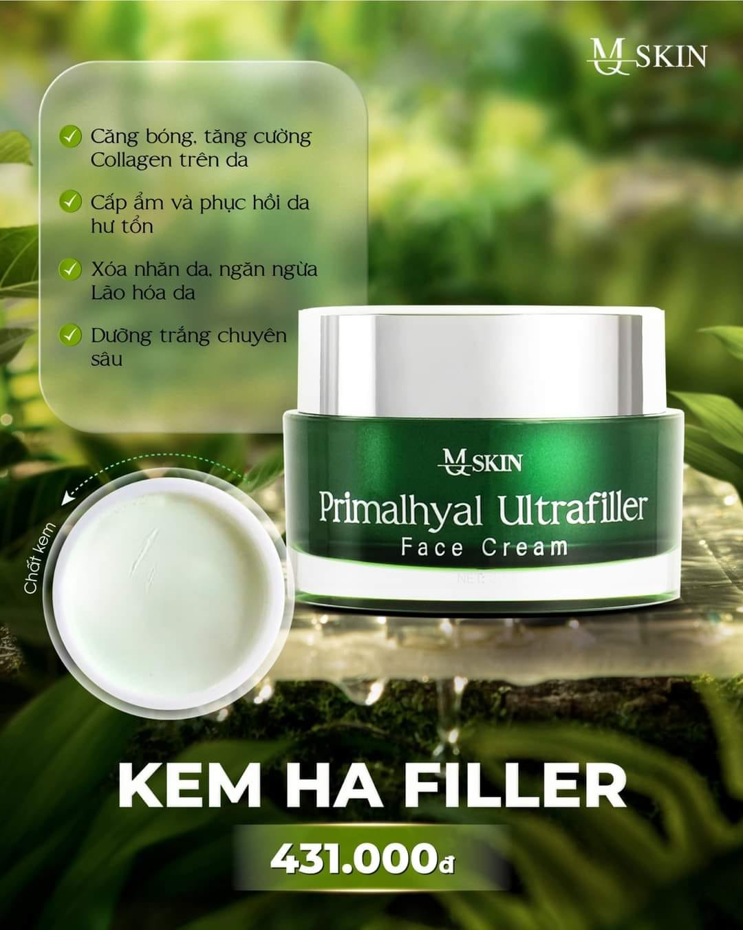 Kem dưỡng căng mịn và tươi trẻ da Kem Face Dưỡng HA Filler MQ Skin Primalhyal Ultra Filler Kem dưỡng căng mịn và tươi trẻ da Kem Face Dưỡng HA Filler MQ Skin Primalhyal Ultra Filler