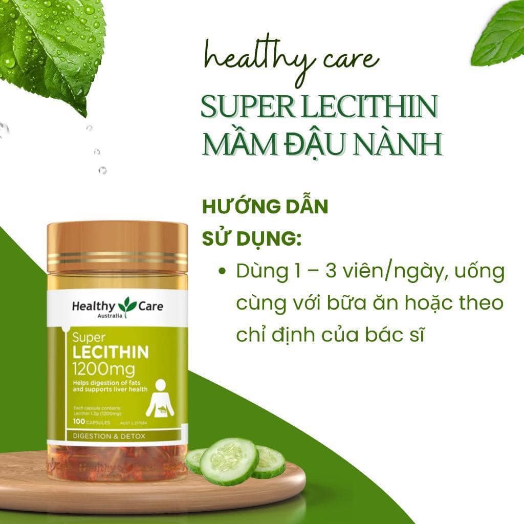 Viên Uống Mầm Đậu Nành Healthy Care Super Lecithin Của Úc thần dược cho phái đẹp Viên Uống Mầm Đậu Nành Healthy Care Super Lecithin Của Úc thần dược cho phái đẹp