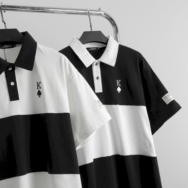 Áo Thun Nam Cổ Tròn Oversize Thêu Logo Poker Big Size 100kg