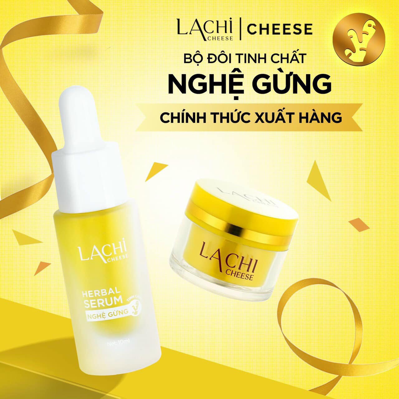 Serum Tinh Chất Nghệ Gừng Lachi Cheese Tặng Kem Face Serum Tinh Chất Nghệ Gừng Lachi Cheese Tặng Kem Face