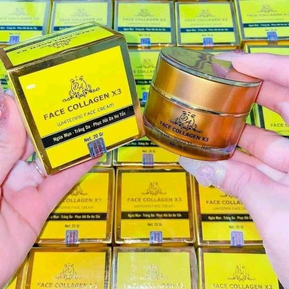 Kem Face Collagen X3 Mỹ phẩm Đông Anh giúp Ngừa Mụn Trắng Da Phục Hồi Da Hư Tổn