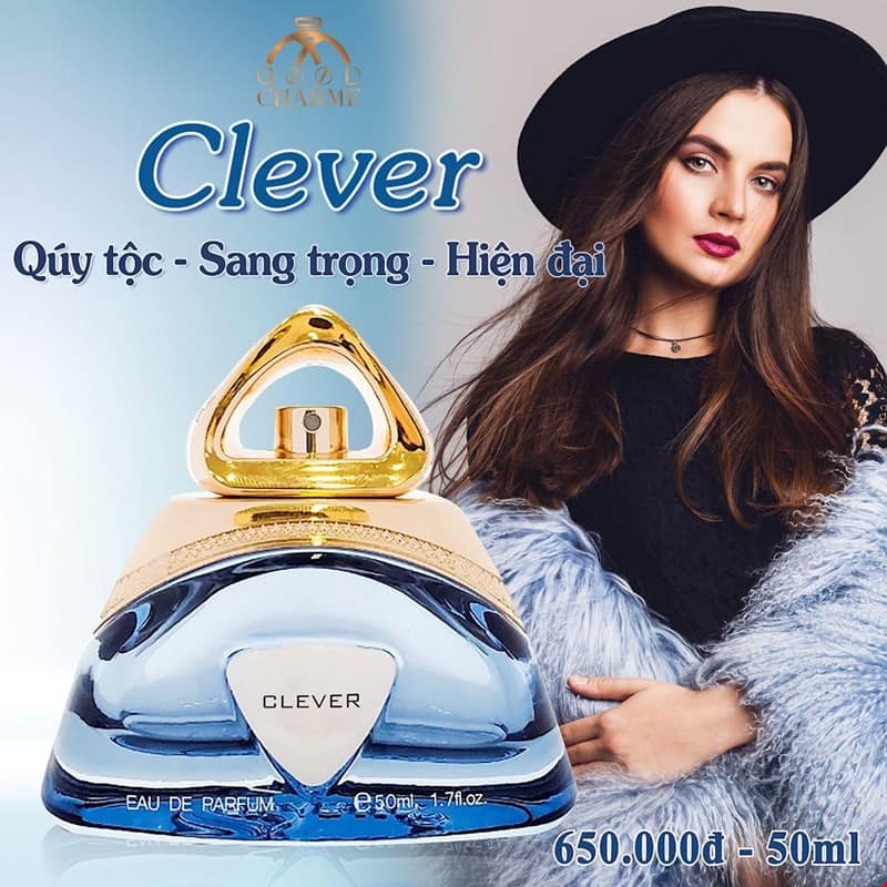 Nước Hoa Nữ Good Charme Clever 50ml Những cô nàng nào yêu màu xanh biển thì không thể bỏ qua Clever này