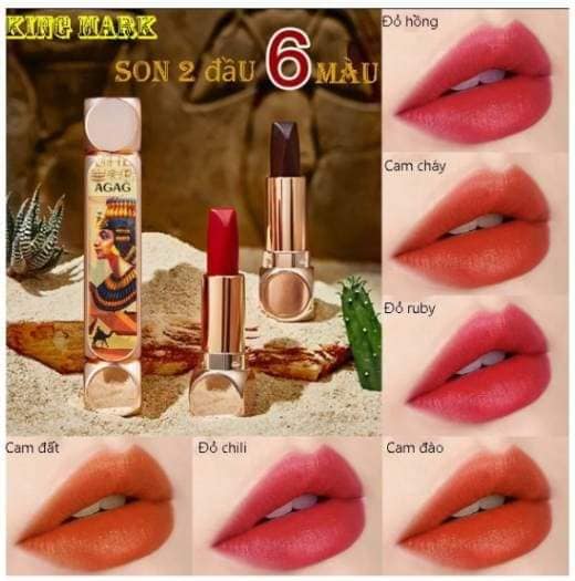 Son AGAG một thỏi 6 Màu Son AGAG một thỏi 6 Màu