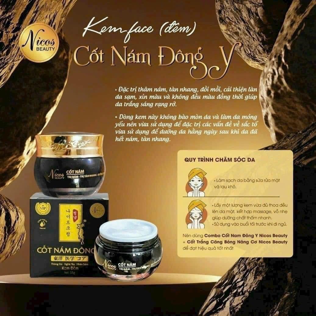 Combo Kem Face Cốt nám Đông Y Nicos Hàng chính hãng 100% Combo Kem Face Cốt nám Đông Y Nicos Hàng chính hãng 100%