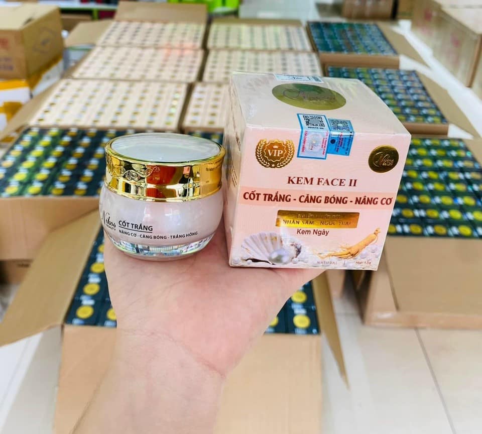 Kem Face Cốt Trắng Căng Bóng Nâng Cơ Nicos Beauty 15gr Kem Face Cốt Trắng Căng Bóng Nâng Cơ Nicos Beauty 15gr