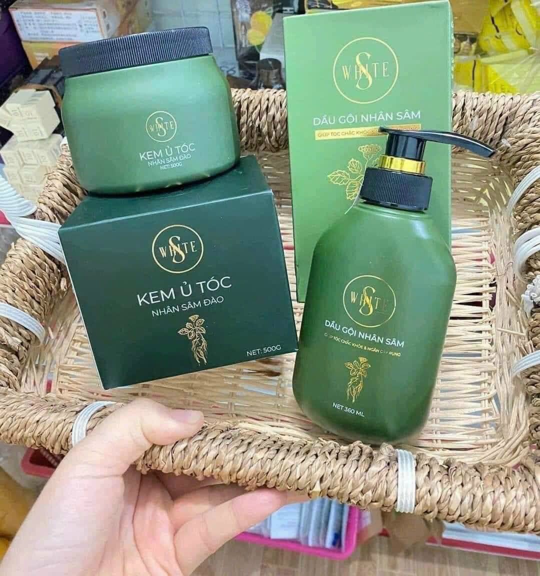 Combo Ủ + Gội Nhân Sâm Đào SWhite