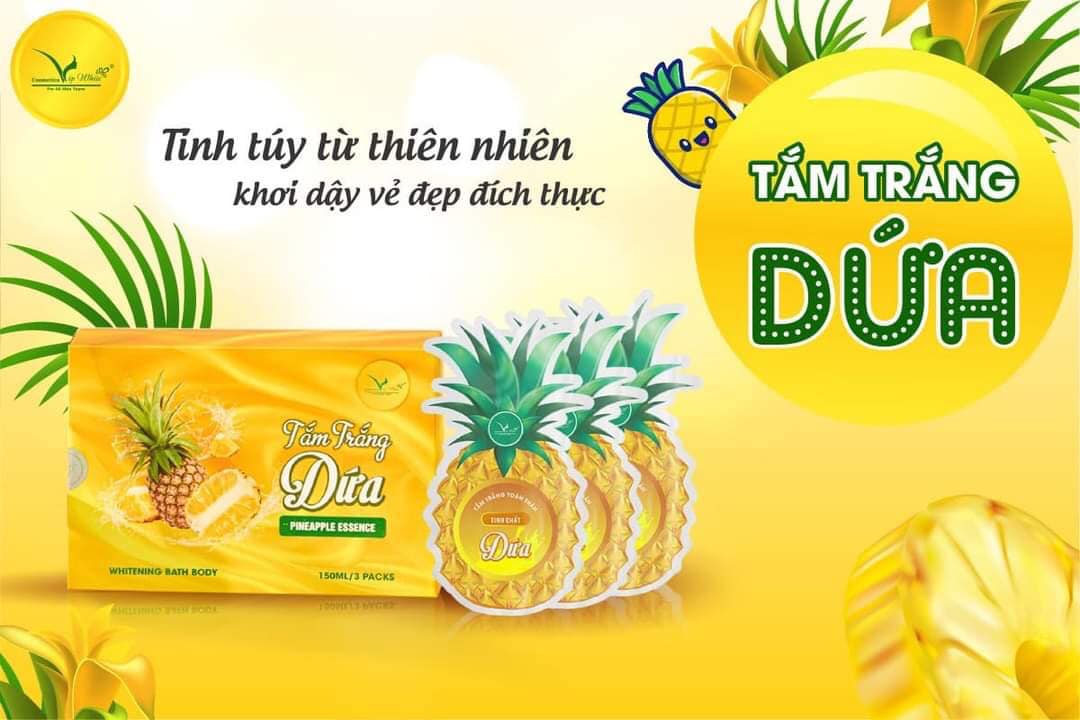 Tắm Trắng Dứa VIP White Bà Trùm Trắng Da Tốc Độ Chỉ 8 Phút Tắm Trắng Dứa VIP White Bà Trùm Trắng Da Tốc Độ Chỉ 8 Phút