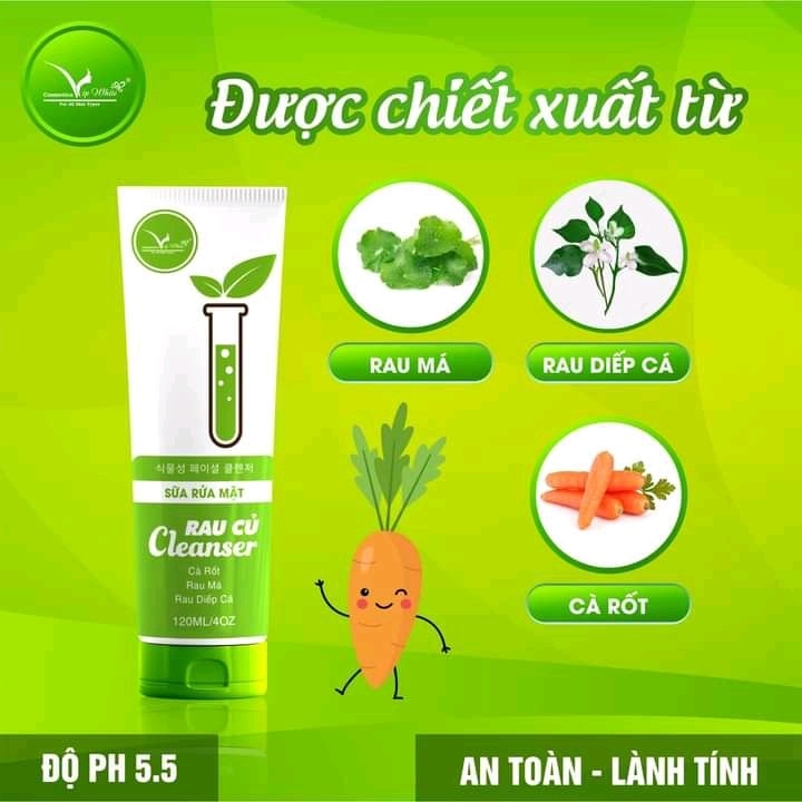 Sữa Rửa Mặt Rau Củ VIP White Siêu phẩm nằm trong bộ trang điểm làm đẹp bạn không nên bỏ lỡ Sữa Rửa Mặt Rau Củ VIP White Siêu phẩm nằm trong bộ trang điểm làm đẹp bạn không nên bỏ lỡ