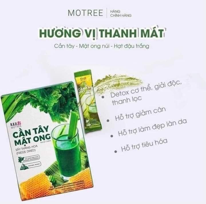 Cần tây mật ong Motree giữ trọ dưỡng chất của một ly nước Detox dinh dưỡng Cần tây mật ong Motree giữ trọ dưỡng chất của một ly nước Detox dinh dưỡng
