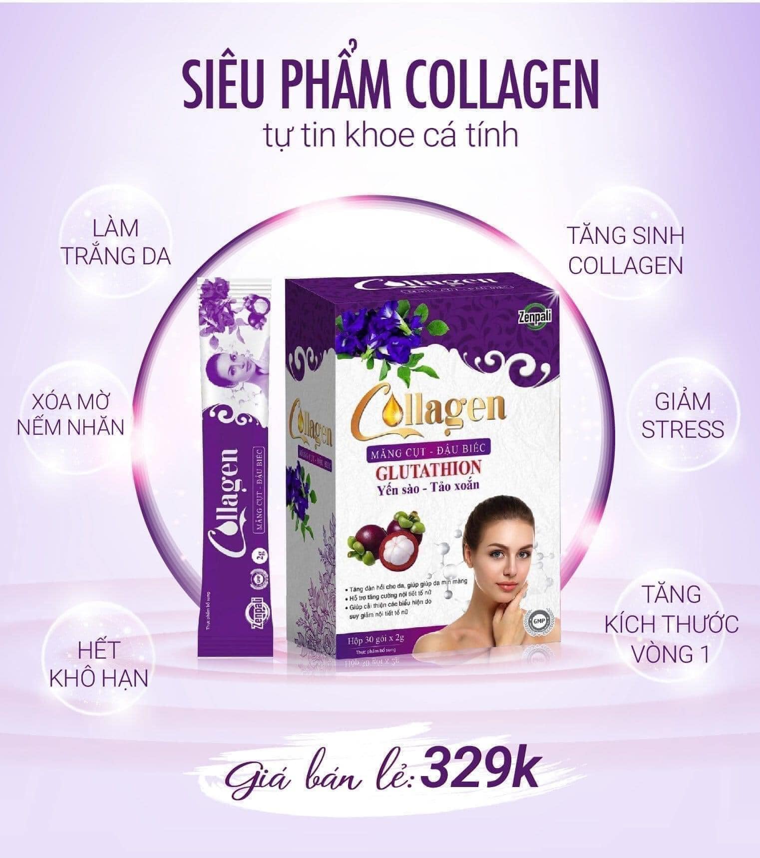 Collagen Măng Cụt Đậu Bếc Glutathione Giúp Khỏe Dáng Đẹp Da Tốt Cho Sức Khỏe