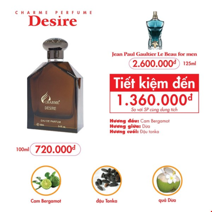 Nước Hoa Nam Charme Desire 100ml Nước Hoa Nam Charme Desire 100ml