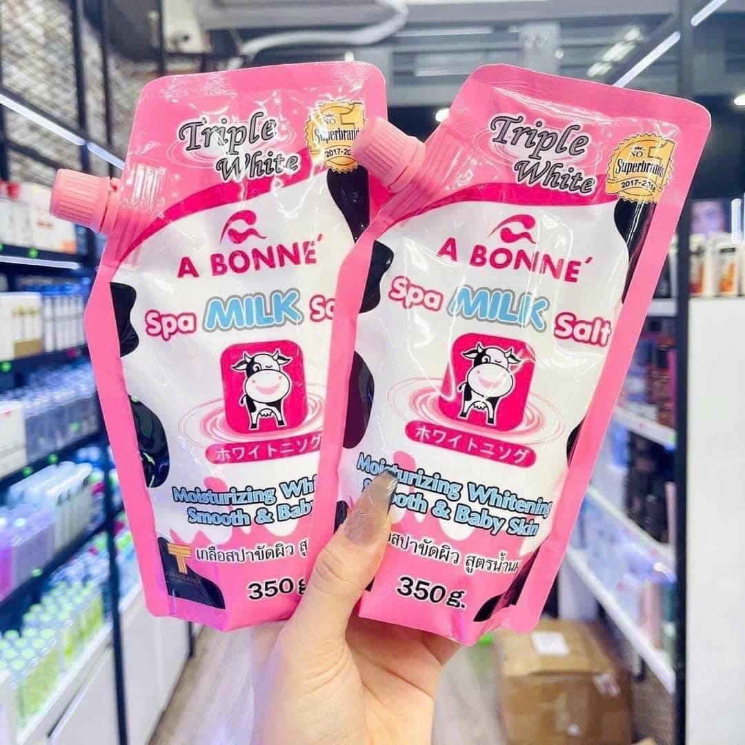 Muối Tắm Sữa Bò Tẩy Tế Bào Chết A Bonne Spa Milk Salt 350g Thái Lan Muối Tắm Sữa Bò Tẩy Tế Bào Chết A Bonne Spa Milk Salt 350g Thái Lan