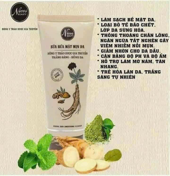Sửa Rửa Mặt Đông Y Gia Truyền Nicos Beauty đứng vững 3 năm trên thị trường Sửa Rửa Mặt Đông Y Gia Truyền Nicos Beauty đứng vững 3 năm trên thị trường