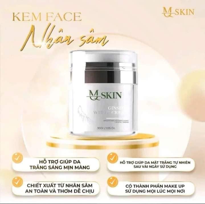 Kem Face Nhân Sâm MQ Skin tự tin với làn da không tuổi Kem Face Nhân Sâm MQ Skin tự tin với làn da không tuổi