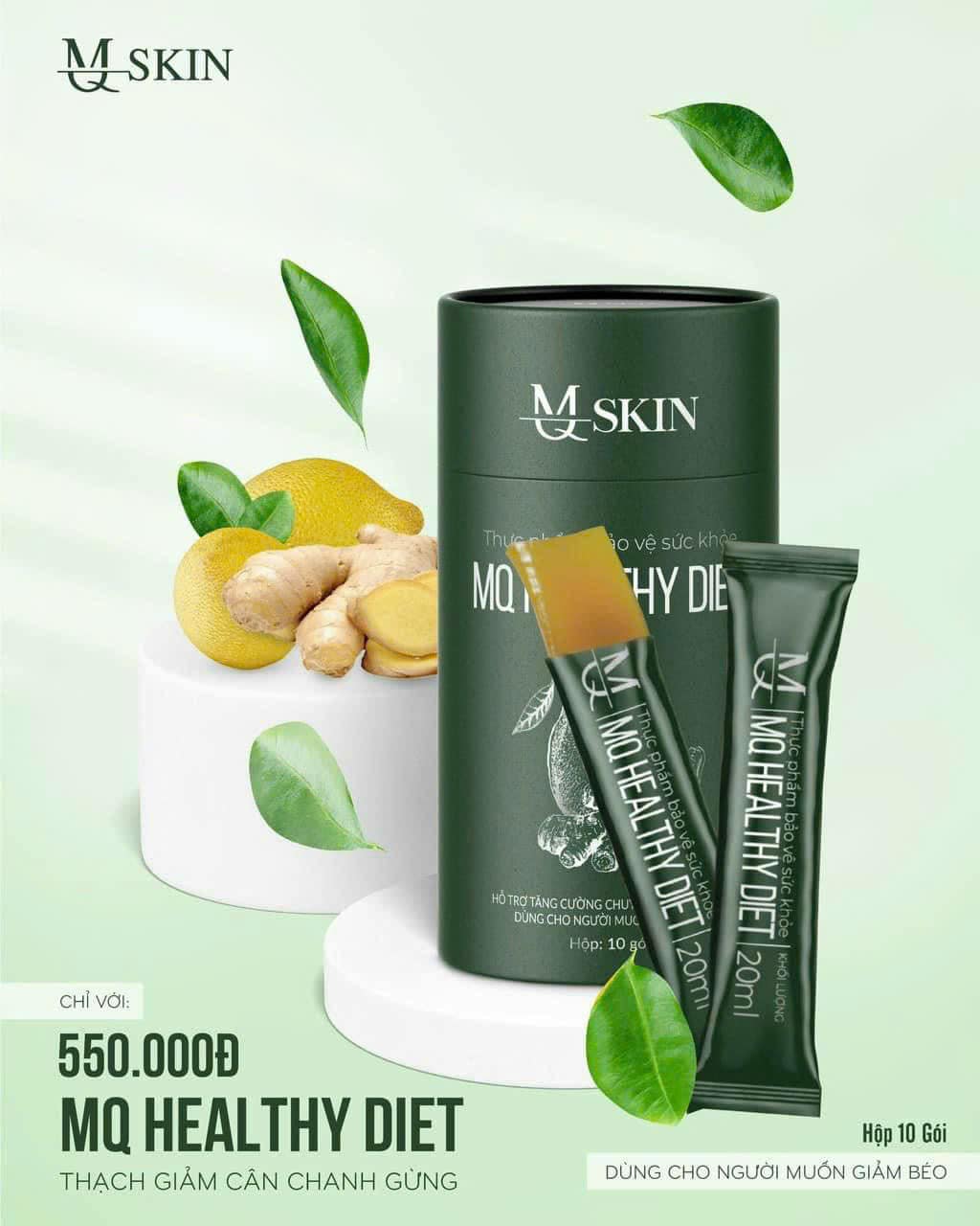 Thạch Giảm Cân Chanh Gừng MQ Skin Healthy Diet có tốt không Thạch Giảm Cân Chanh Gừng MQ Skin Healthy Diet có tốt không