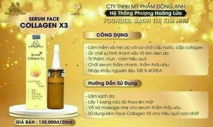 Serum Căng Bóng Da Collagen X3 Mỹ Phẩm Đông Anh Serum Căng Bóng Da Collagen X3 Mỹ Phẩm Đông Anh