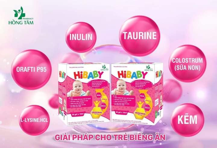 Siro Hibaby giúp trẻ ăn ngon cải thiện hệ tiêu hóa Hồng Tâm Siro Hibaby giúp trẻ ăn ngon cải thiện hệ tiêu hóa Hồng Tâm