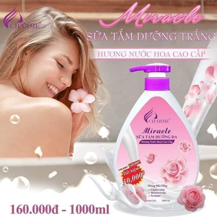 Sữa Tắm Charme Miracle Hương Hoa Hồng Sữa Tắm Charme Miracle Hương Hoa Hồng