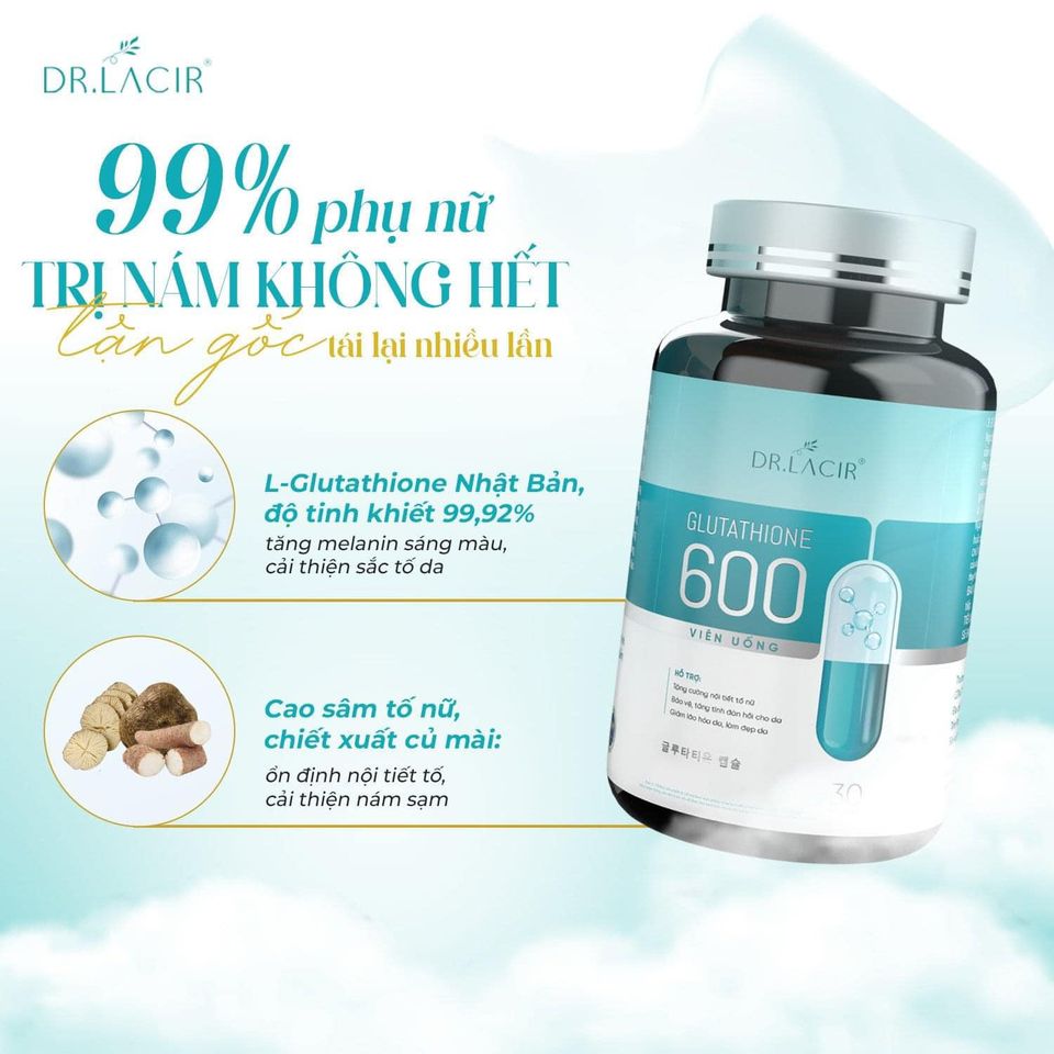 Viên Uống Trắng Da Glutathione 600 Dr Lacir Để Sở Hữu Làn Da Trắng Mịn Banh Nóc Viên Uống Trắng Da Glutathione 600 Dr Lacir Để Sở Hữu Làn Da Trắng Mịn Banh Nóc