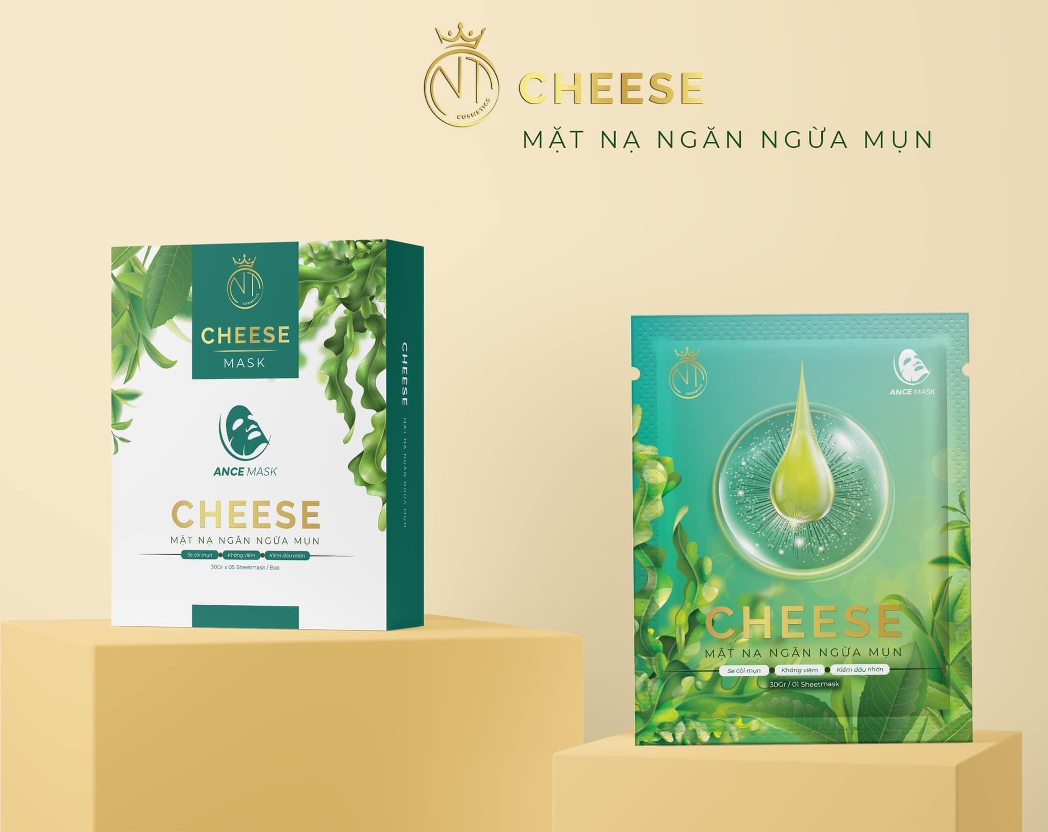 Mặt Nạ Trắng Da Ngừa Mụn Cheese Mỹ Phẩm Ngọc Tú NT Cosmetics Mặt Nạ Trắng Da Ngừa Mụn Cheese Mỹ Phẩm Ngọc Tú NT Cosmetics