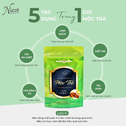 Mặt nạ thảo mộc mộc trà - mộc đông y gia truyền phiên bản mới Mặt nạ thảo mộc mộc trà - mộc đông y gia truyền phiên bản mới