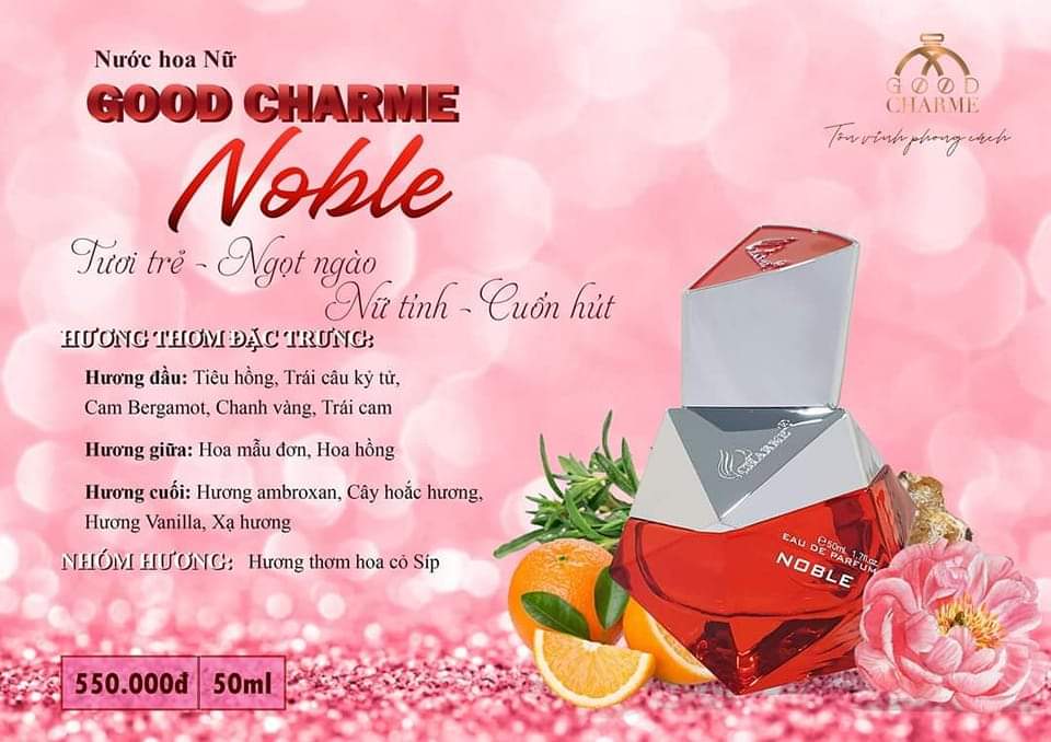 Nước Hoa Nữ Good Charme Noble 50ml quyến rũ ngọt ngào lãng mạn Nước Hoa Nữ Good Charme Noble 50ml quyến rũ ngọt ngào lãng mạn