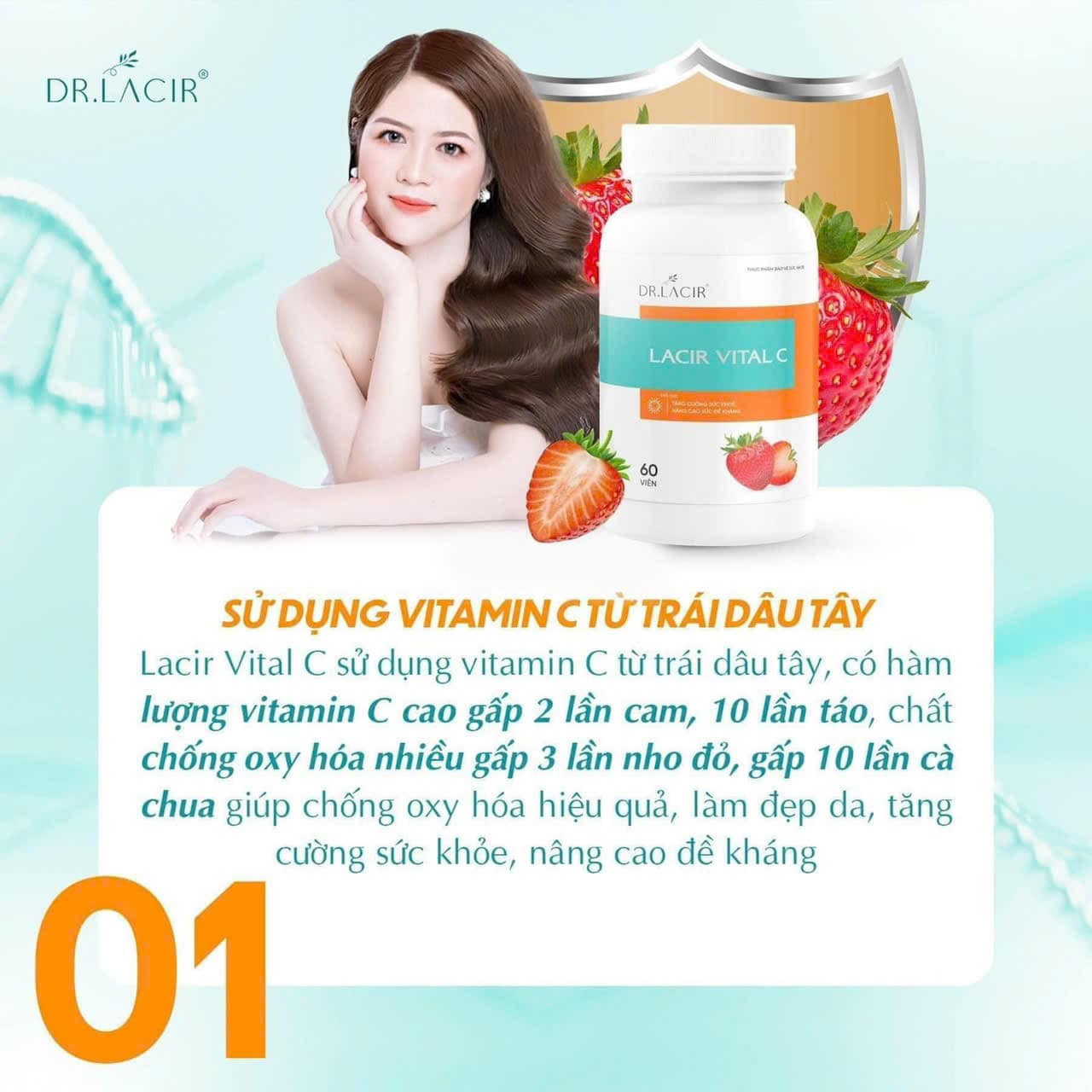 Viên Uống Vitamin Lacir Viral C Dr Lacir 60 viên Viên Uống Vitamin Lacir Viral C Dr Lacir 60 viên