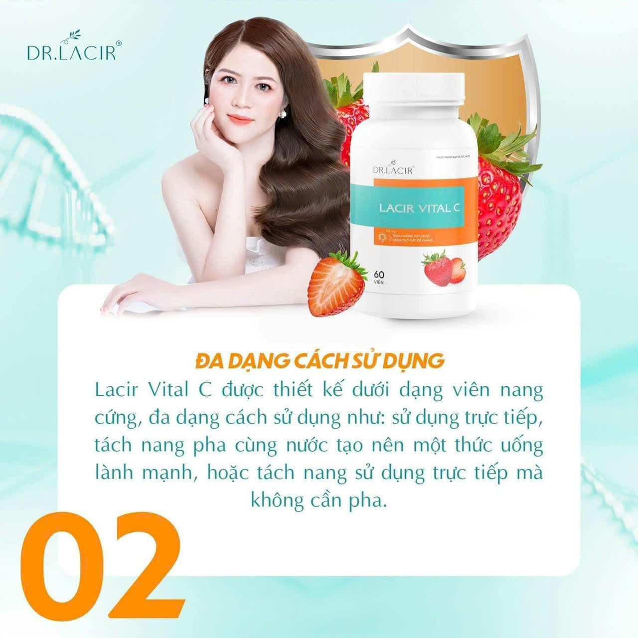Viên Uống Vitamin Lacir Viral C Dr Lacir 60 viên Viên Uống Vitamin Lacir Viral C Dr Lacir 60 viên