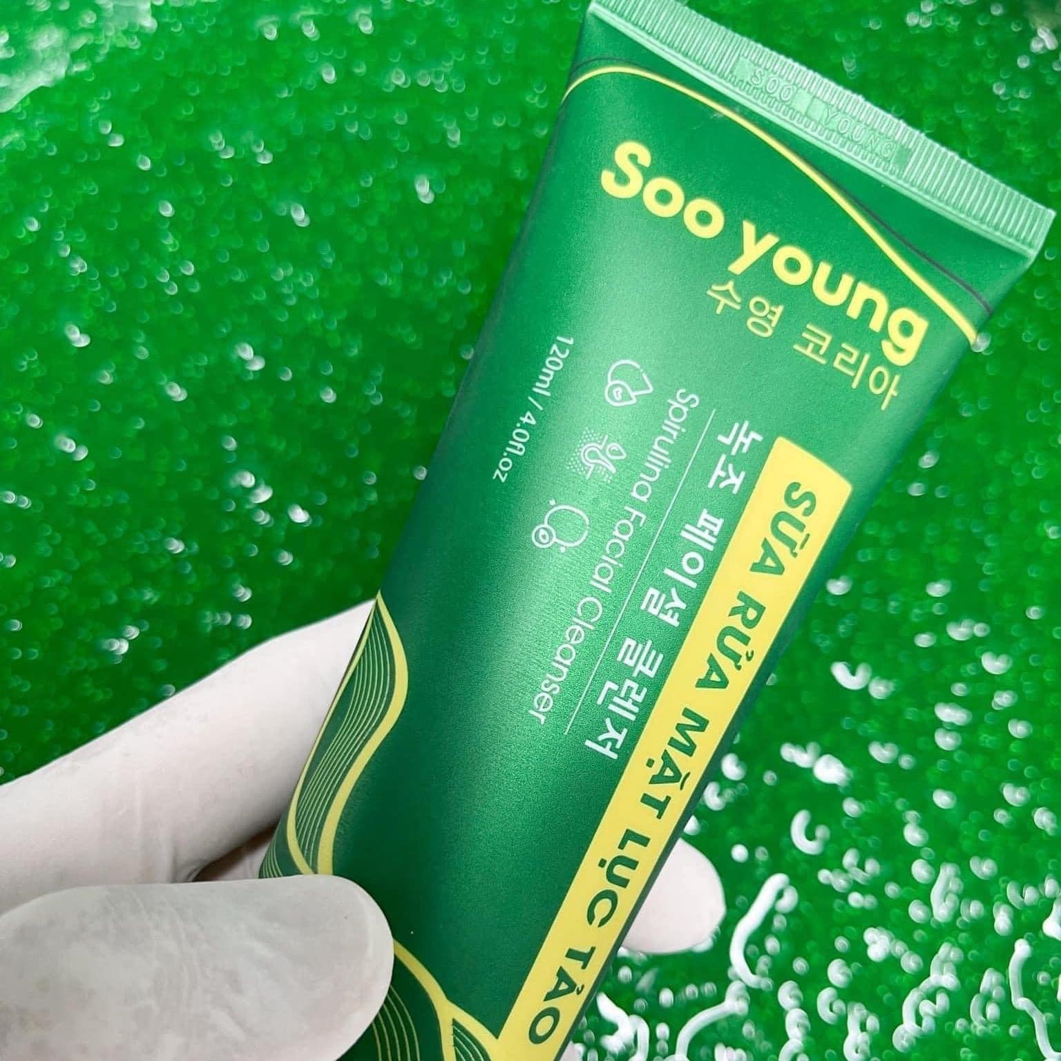 Sữa Rửa Mặt Lục Tảo Soo Young làm sạch mọi loại da Sữa Rửa Mặt Lục Tảo Soo Young làm sạch mọi loại da