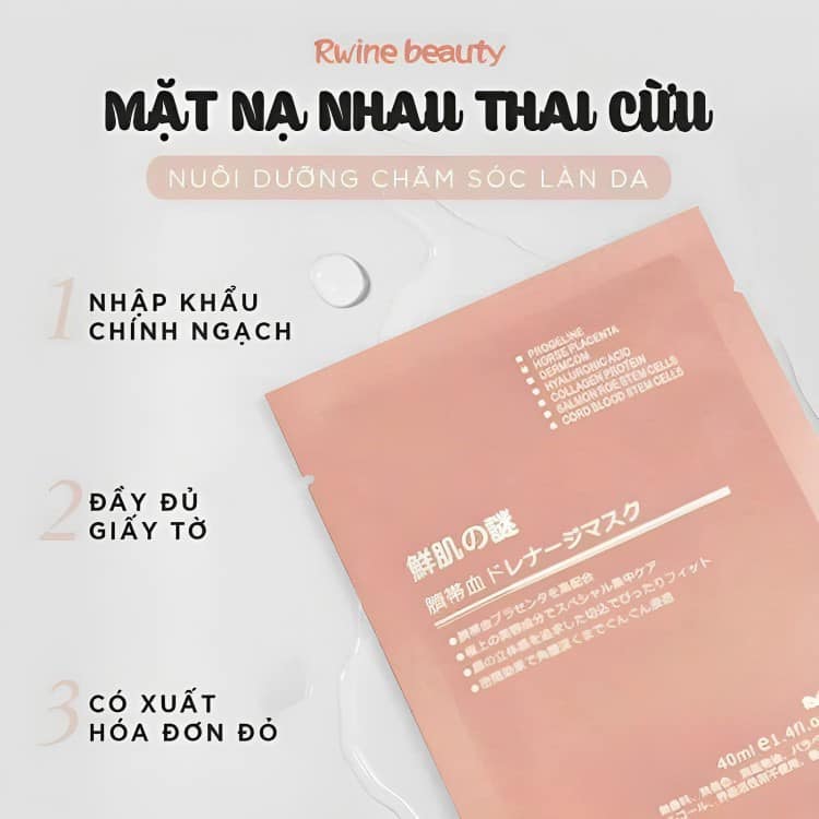 10 Miếng Mặt Nạ Nhau Thai Cừu Rwine Beauty 10 Miếng Mặt Nạ Nhau Thai Cừu Rwine Beauty