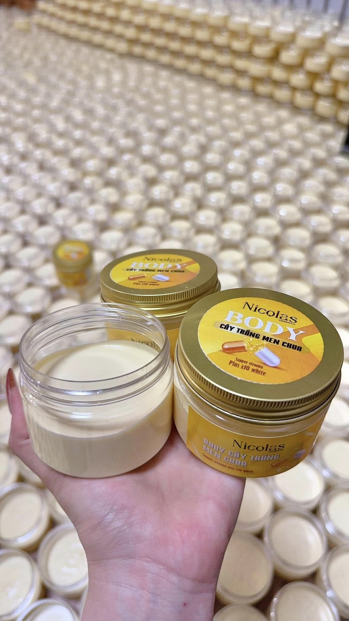 Kem Body Cấy Trắng Men Chua Nicolas Cometic Kem Body Cấy Trắng Men Chua Nicolas Cometic