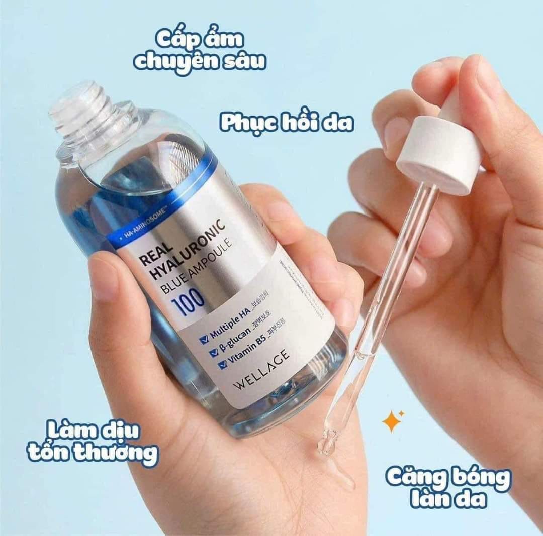 Serum Hàn Quốc Wellage Real Hyaluronic Blue Ampoule 75ml Cấp Ẩm Phục Hồi Da Serum Hàn Quốc Wellage Real Hyaluronic Blue Ampoule 75ml Cấp Ẩm Phục Hồi Da