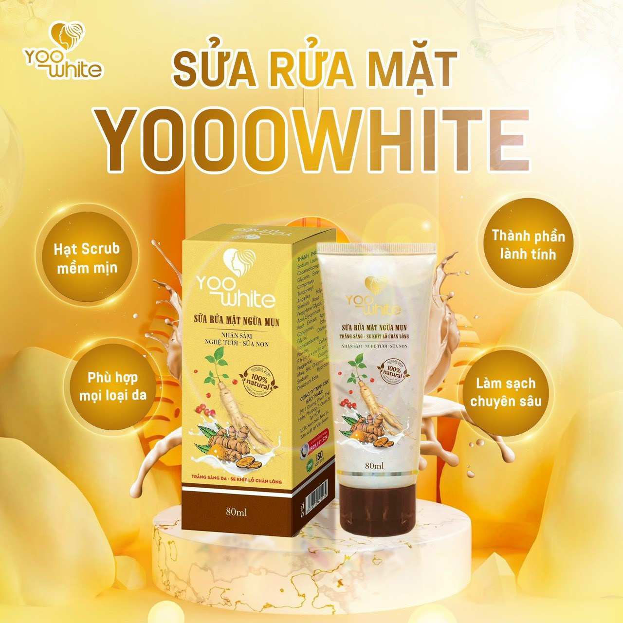 Sữa rửa mặt ngừa mụn Yoo White Sữa rửa mặt ngừa mụn Yoo White
