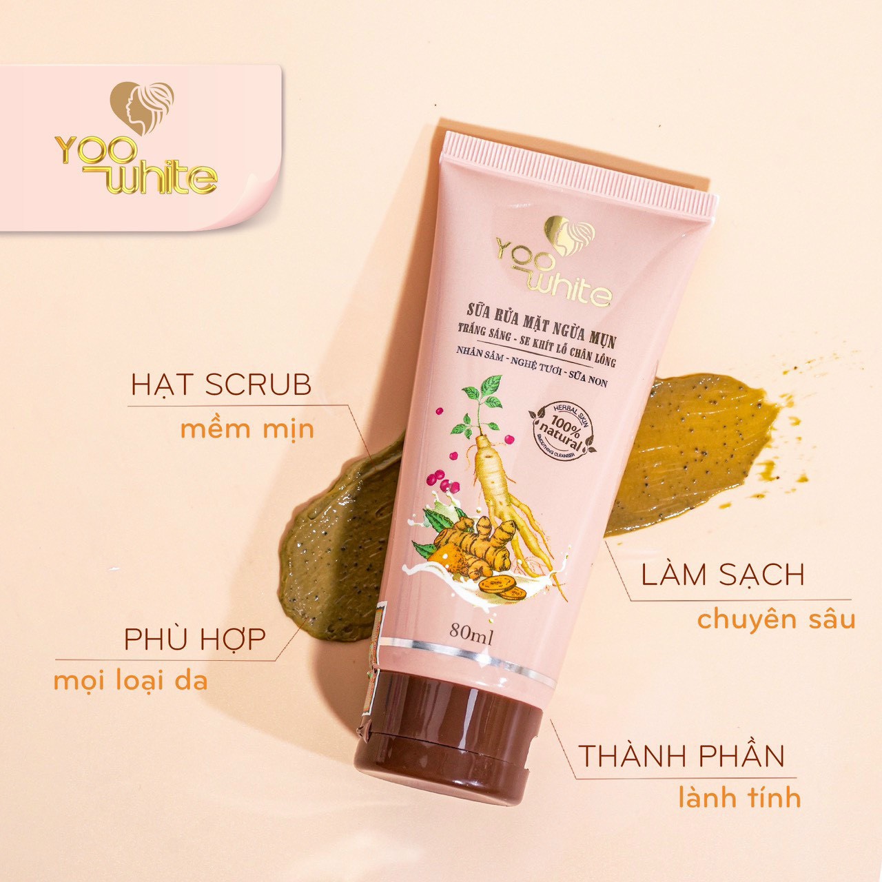 Sữa rửa mặt ngừa mụn Yoo White Sữa rửa mặt ngừa mụn Yoo White