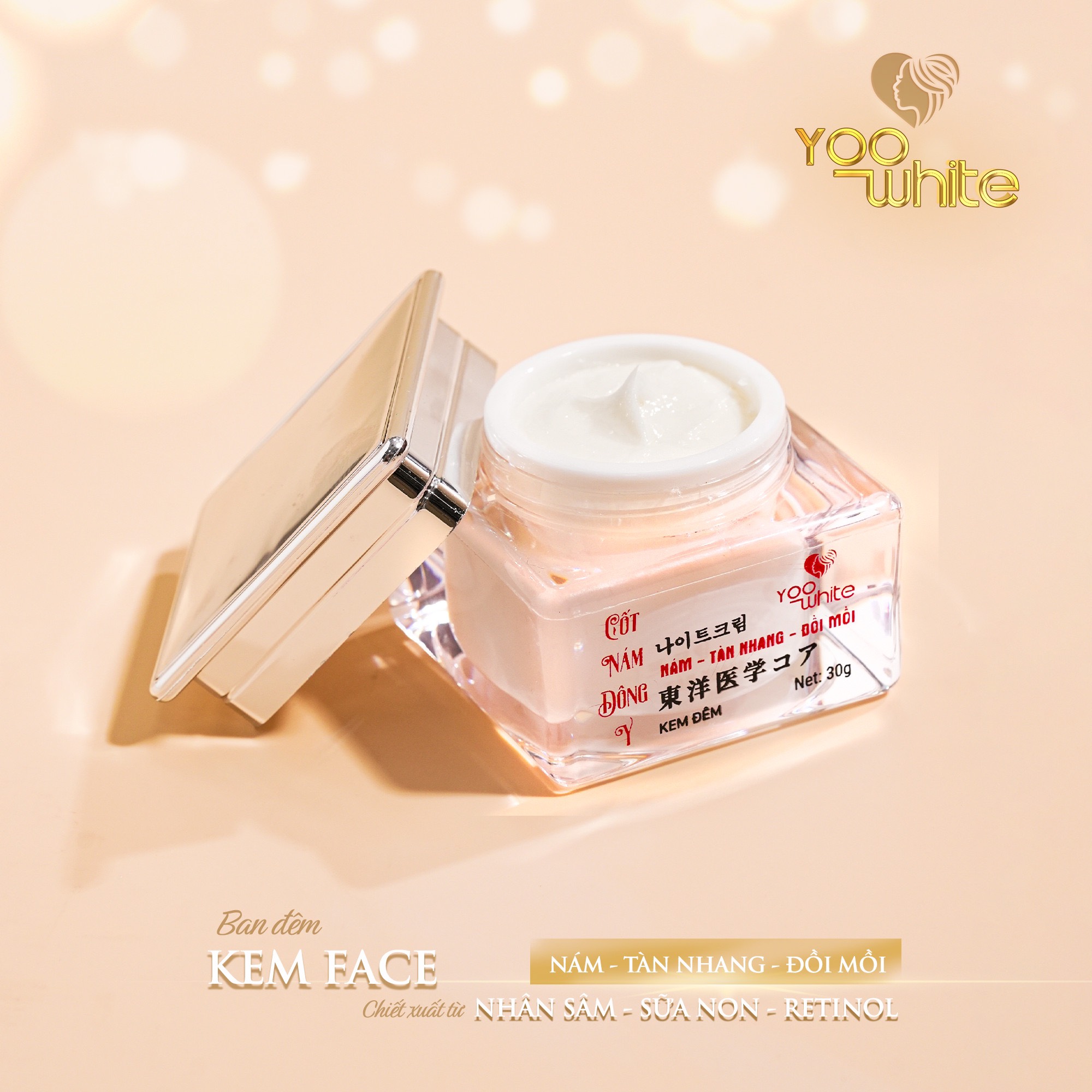 Kem face cốt nám đông y Yoo White đỉnh cao ngừa nám tàn nhang đồi mồi Kem face cốt nám đông y Yoo White đỉnh cao ngừa nám tàn nhang đồi mồi