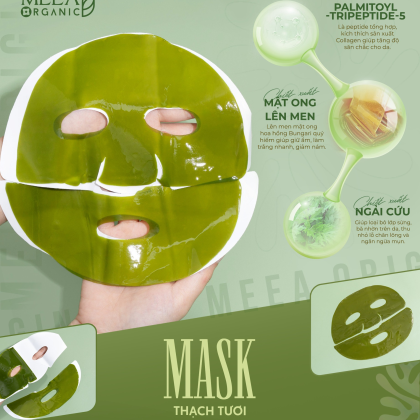 Mặt Nạ Thạch Collagen Meea Organic Màu Xanh Ngãi Cứu Mugwort Mask Hộp 5 Miếng Mặt Nạ Thạch Collagen Meea Organic Màu Xanh Ngãi Cứu Mugwort Mask Hộp 5 Miếng