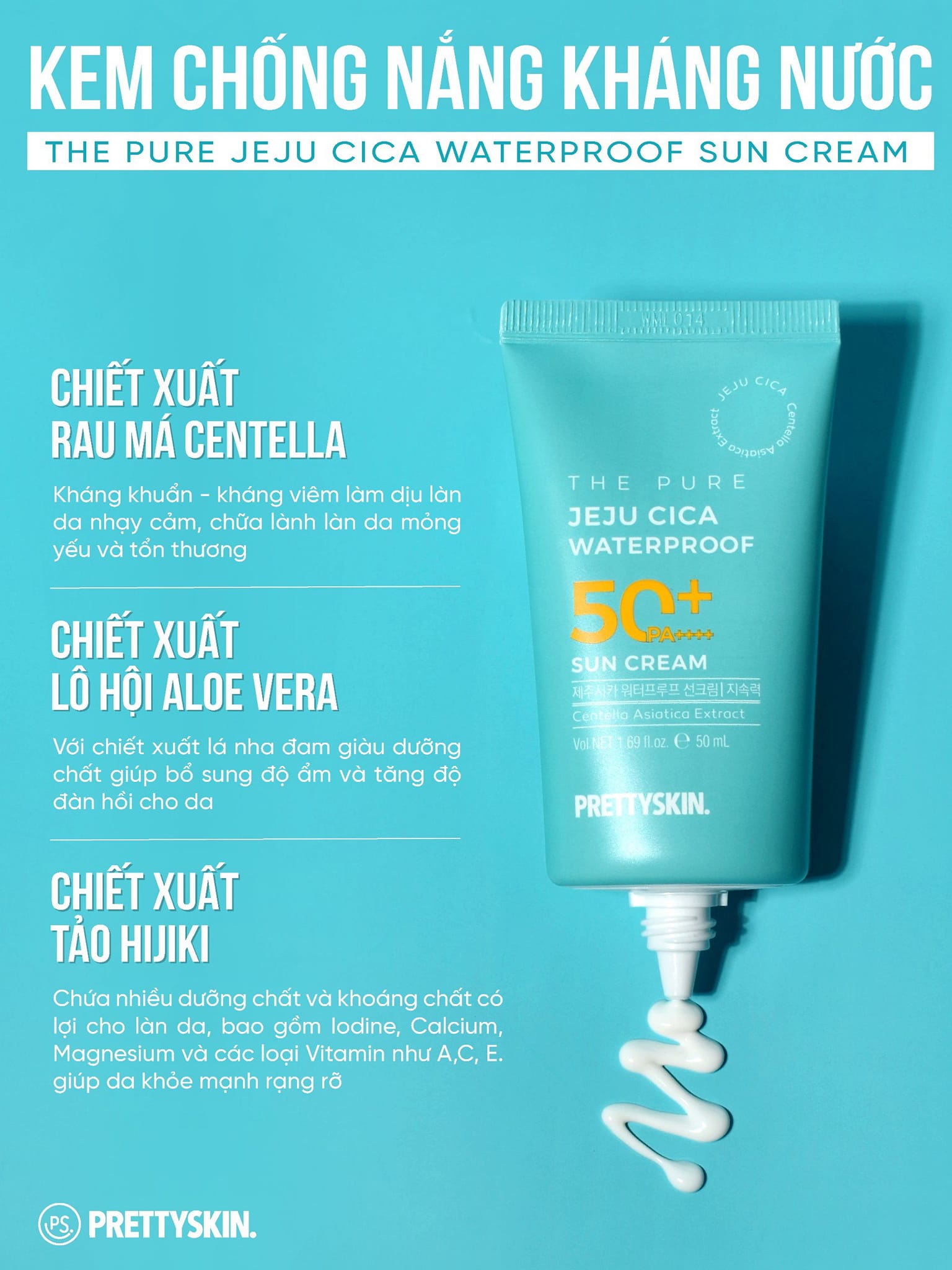 Kem Chống Nắng PrettySkin Kháng Nước The Pure Jeju Cica Waterproof Kem Chống Nắng PrettySkin Kháng Nước The Pure Jeju Cica Waterproof