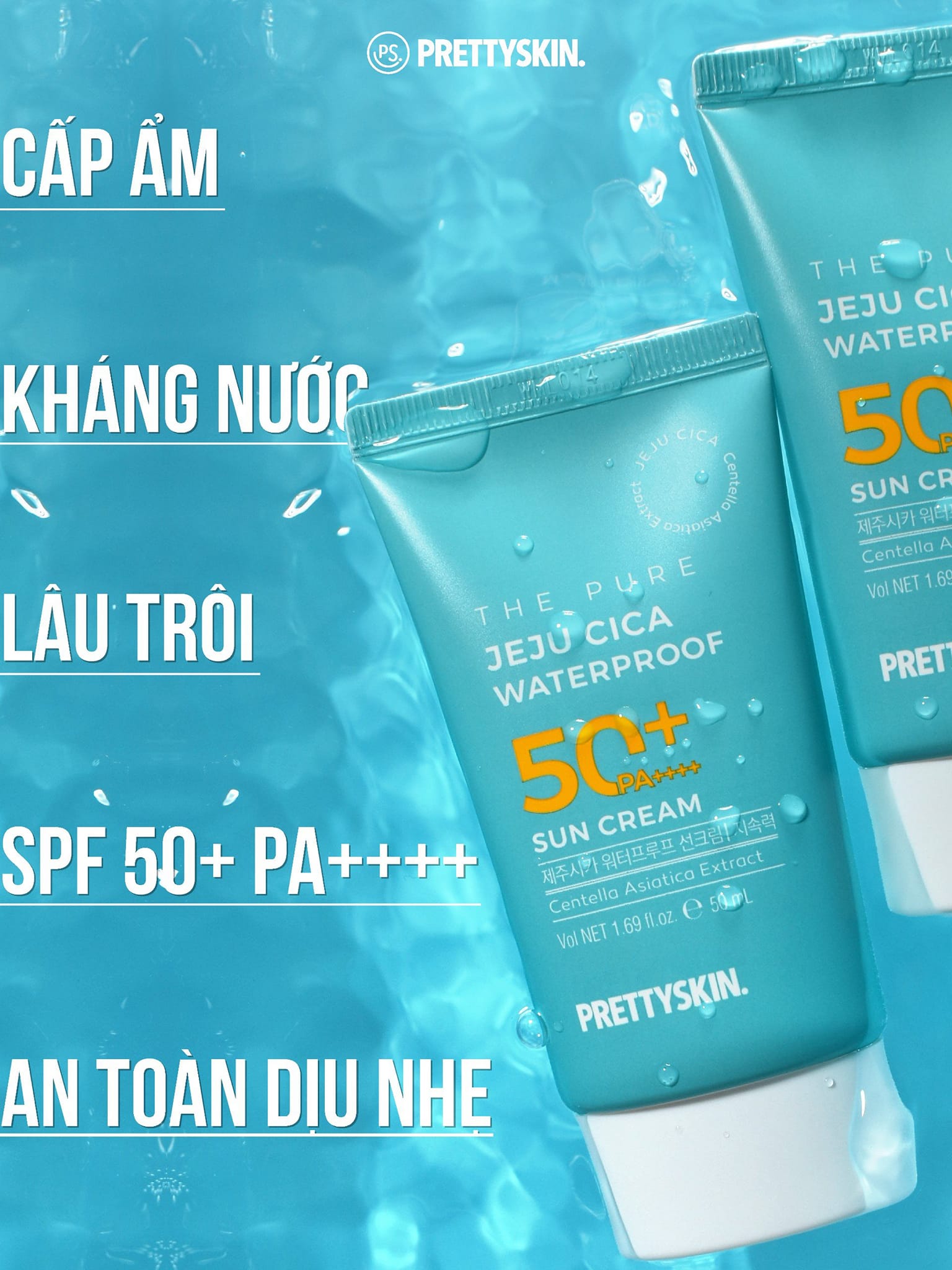 Kem Chống Nắng PrettySkin Kháng Nước The Pure Jeju Cica Waterproof Kem Chống Nắng PrettySkin Kháng Nước The Pure Jeju Cica Waterproof