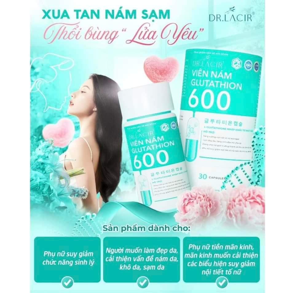 Viên Uống Trắng Da Lacir Glutathione Plus Dr Lacir