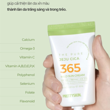 Kem Chống Nắng Prettyskin 365 Mild Sun Cream Phục Hồi Da Mỏng Yếu Kem Chống Nắng Prettyskin 365 Mild Sun Cream Phục Hồi Da Mỏng Yếu