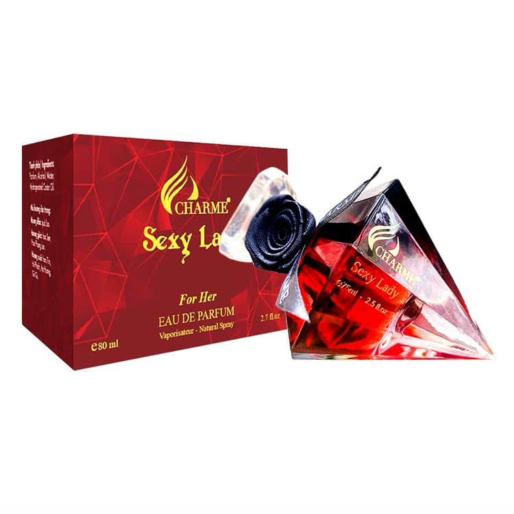 Nước Hoa Charme Sexy Lady 75ml Nữ sẽ là sự lựa chọn không thể thiếu của bất kì cô nàng nào yêu thích nước hoa. Nước Hoa Charme Sexy Lady 75ml Nữ sẽ là sự lựa chọn không thể thiếu của bất kì cô nàng nào yêu thích nước hoa.