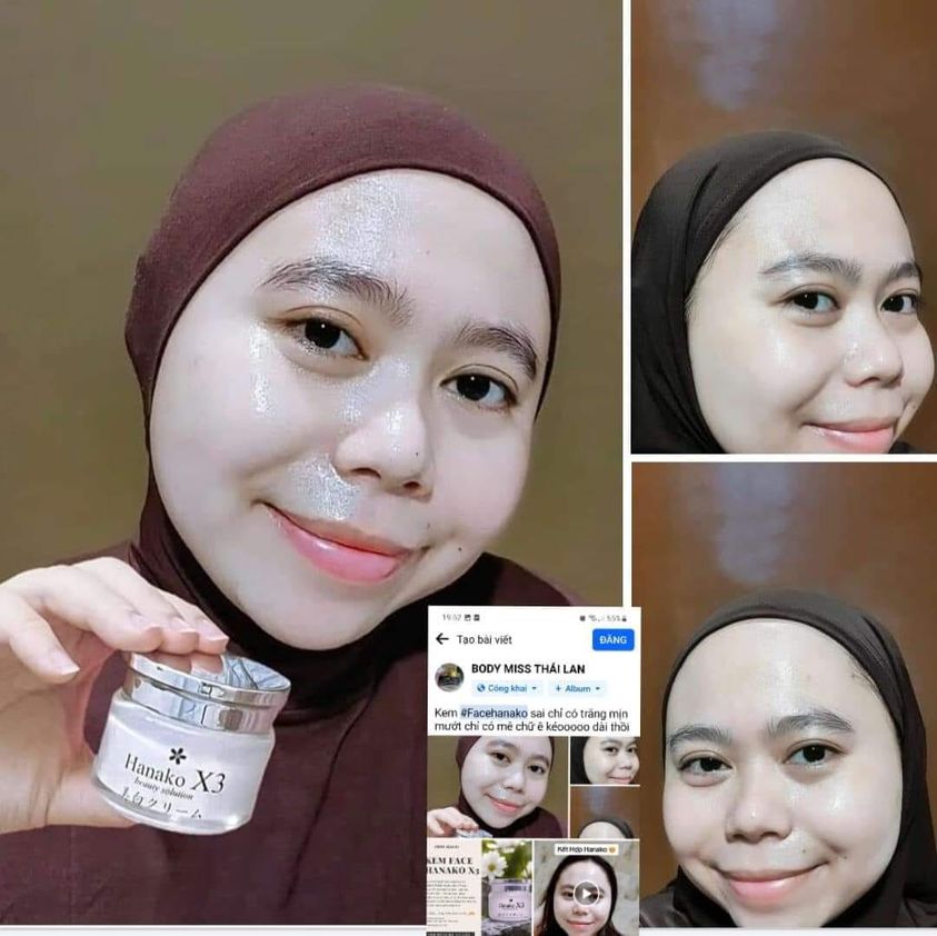 Kem Face Hanako X3 Beauty Solution Dưỡng Trắng Da Kem Face Hanako X3 Beauty Solution Dưỡng Trắng Da