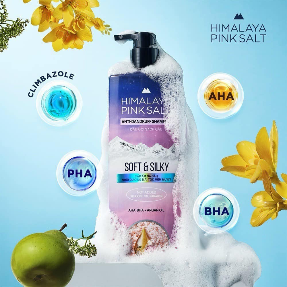 Dầu Gội Sạch Gàu Muối Hồng Himalaya Mềm Mượt Óng Ả Soft and Silky 650ml Dầu Gội Sạch Gàu Muối Hồng Himalaya Mềm Mượt Óng Ả Soft and Silky 650ml