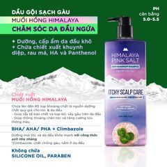 Dầu Gội Sạch Gàu Muối Hồng Himalaya Itchy Scalp Care Hàn Quốc Giảm Tế Bào Chết Dầu Gội Sạch Gàu Muối Hồng Himalaya Itchy Scalp Care Hàn Quốc Giảm Tế Bào Chết