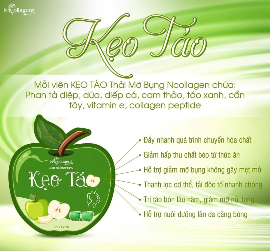 Giảm mỡ bụng không còn là cuộc chiến với Kẹo Táo Thải Mỡ Bụng N Collagen Giảm mỡ bụng không còn là cuộc chiến với Kẹo Táo Thải Mỡ Bụng N Collagen